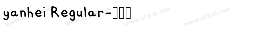 yanhei Regular字体转换